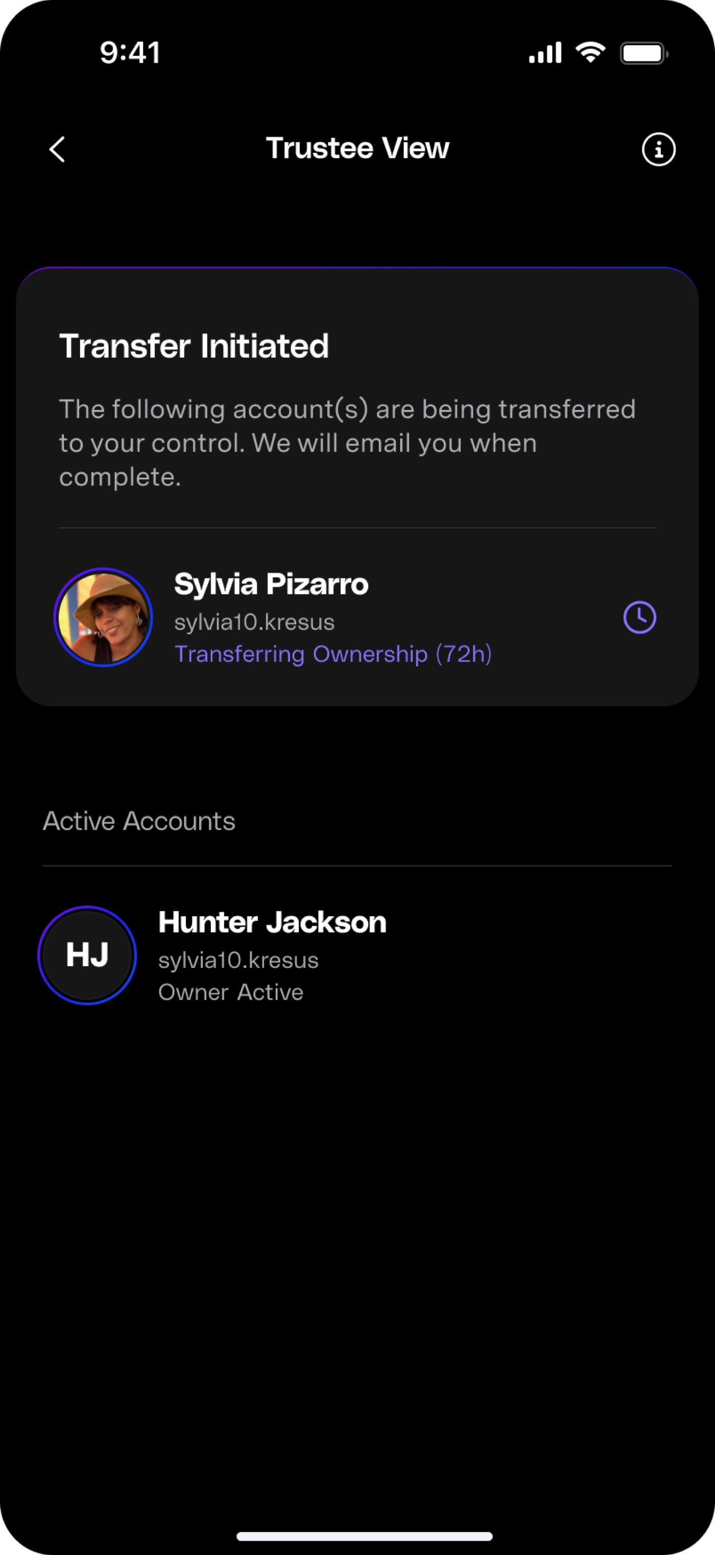 Digital Estate Transfer